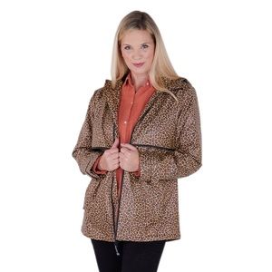 NWOT Charles River Women’s Animal Print New Englander Rain Jacket Size XL